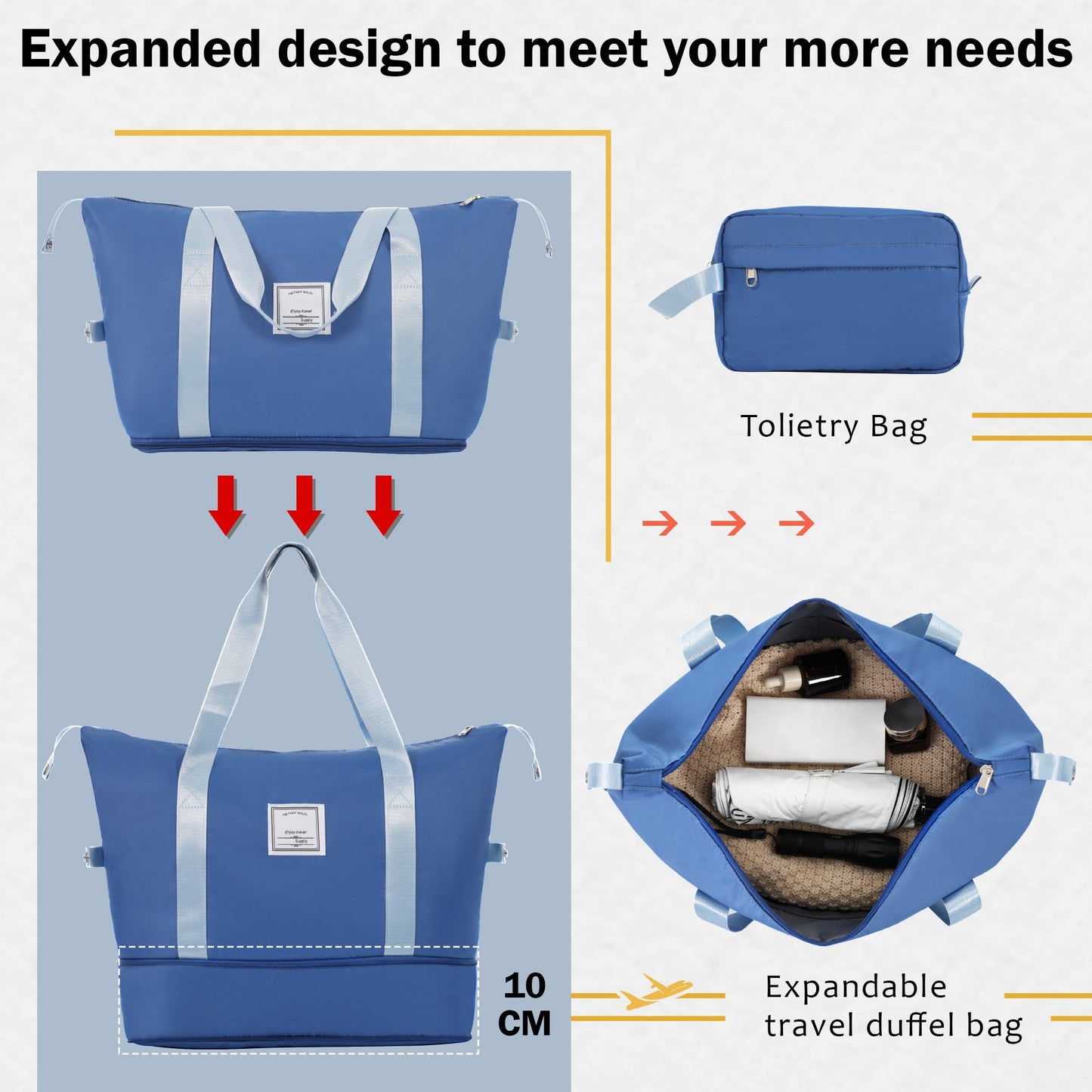 2 Piece Luggage Set with Bags Expanable Spinner Wheels ABS Lightweight Suitcase with TSA Lock 20inch+24inch