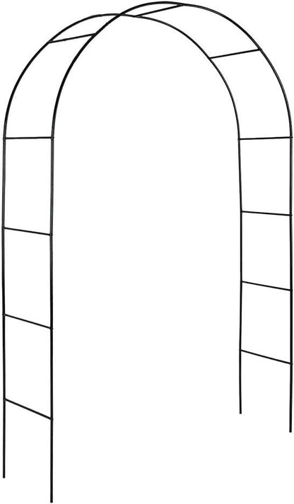 Green Garden Arch Arbors, Trellis for Climbing Plants Outdoor 6-8ft, Two Way Assemble Wedding Decoration Metal Arch