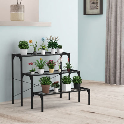 1PC Outdoor 3 Tier Metal Plant Stand with Heavy Duty Rack for Multiple Use