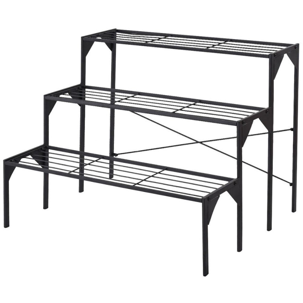 1PC Outdoor 3 Tier Metal Plant Stand with Heavy Duty Rack for Multiple Use