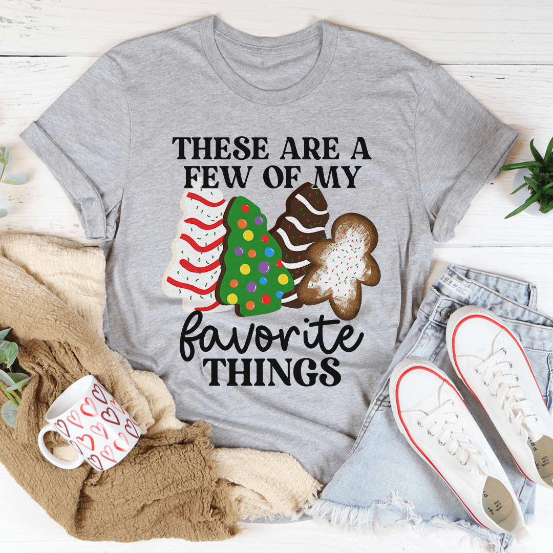 Heather gray crew-neck T-shirt with holiday slogan and cookie graphic