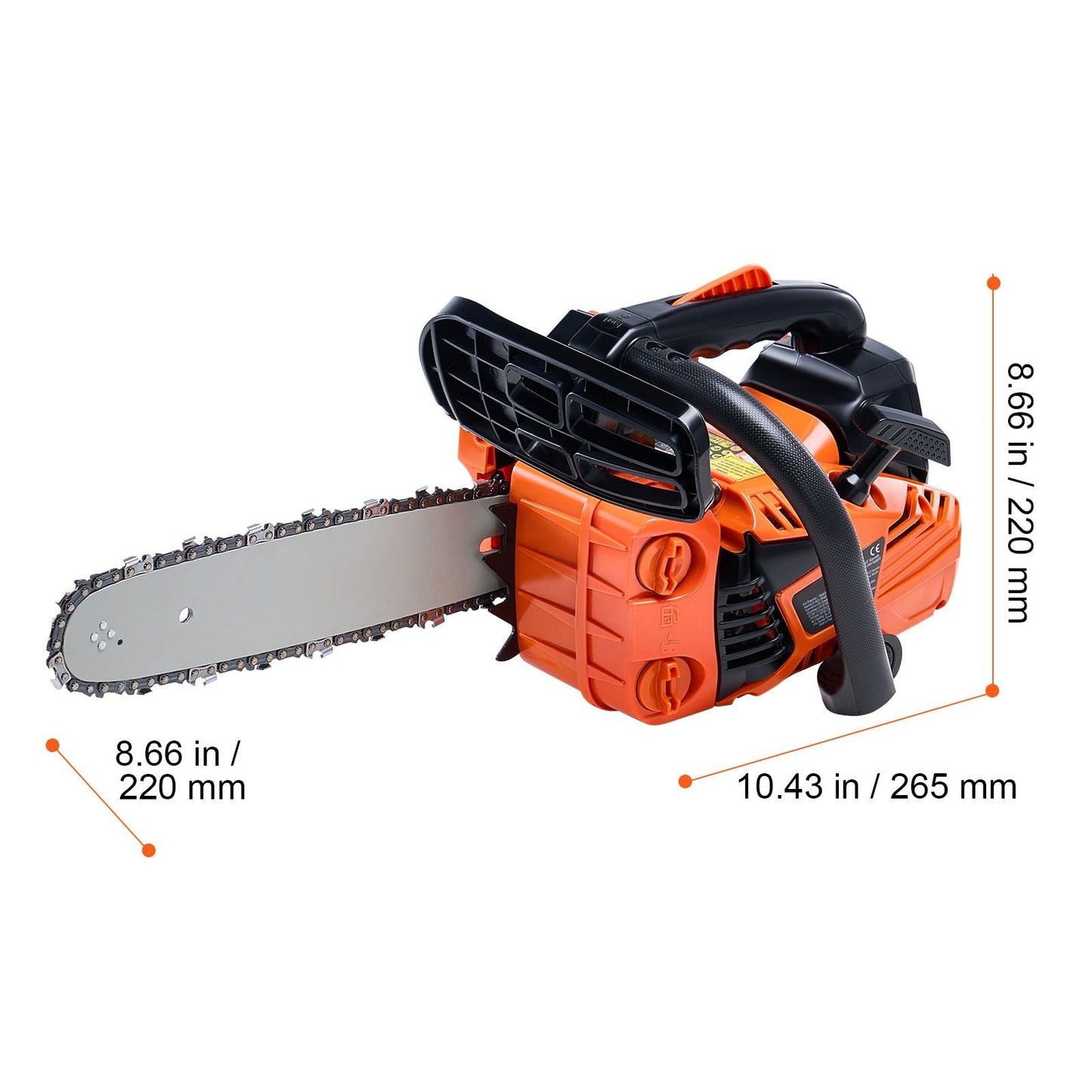 Gas Chainsaw, 25.4CC 12" 1.2HP, Gasoline Powered Chain Saw, Handheld Cordless Petrol Chainsaws for Tree Wood Branch Cutting, Tree Trimming, Land Clearing, Farm Garden Ranch Forest Cutting Use