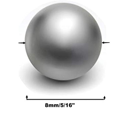 Xemussa 8mm Carbon Steel Bearing Balls Precision Balls 100pcs