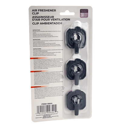 3 Pack Car Air Fresheners - Long Lasting Vent Clips For Men & Women, 3 Pack Up To 90 Days Fits All Car Refresher Odor Eliminator, New Car Scent Variety Pack