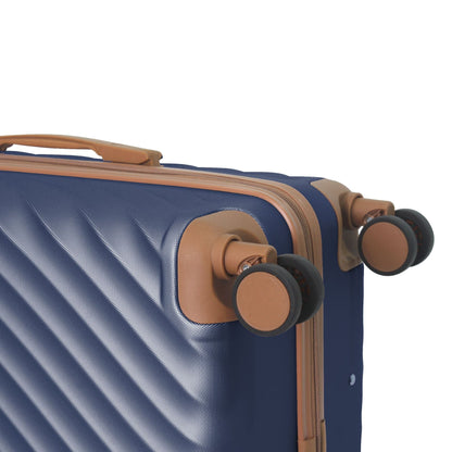 Luggage Sets ABS Hardshell 3pcs Luggage, Lightweight Durable Suitcase sets Spinner Wheels Suitcase with TSA Lock 20''24''28'' Available(Navy Blue)
