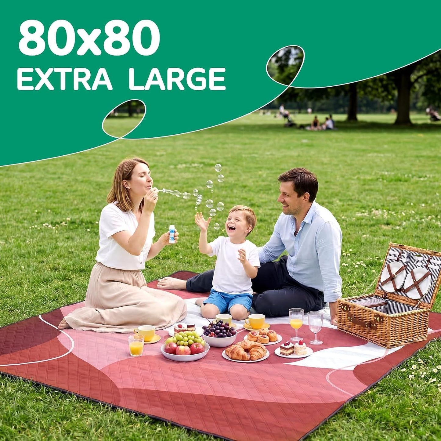 Waterproof Picnic Blanket Outdoor Camping Beach Mat Extra Large Foldable Car Essential Roadtrip Gadget Rv Accessories Glamping Tent Gear Must Haves Hiking Stuff Backpacking Necessities Gift