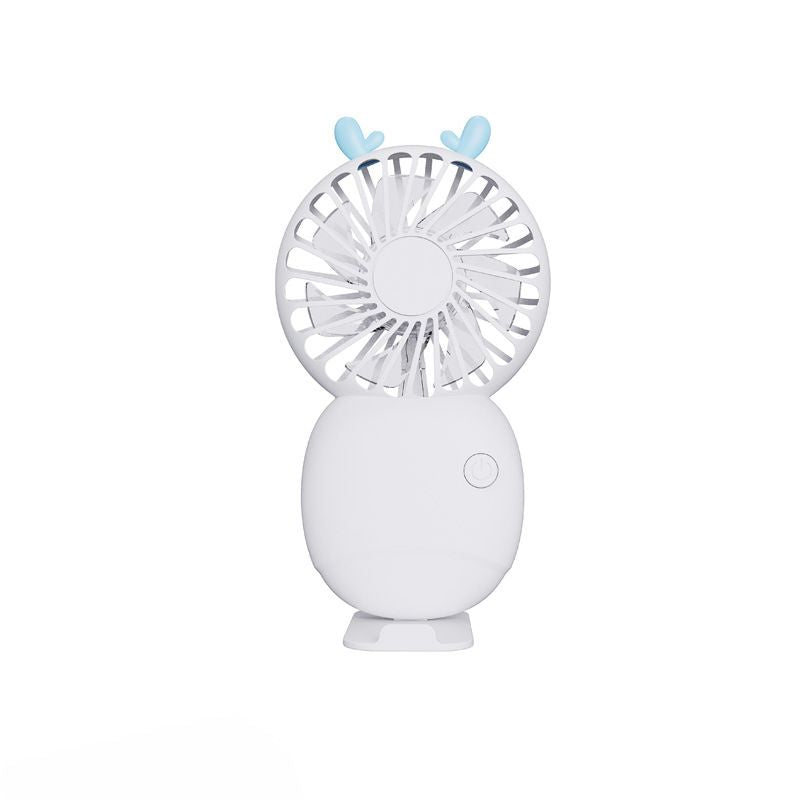 USB mini fan cartoon handheld fan portable desktop charging home electric fan gift