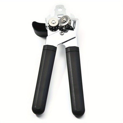 1pc, Heavy Duty Stainless Steel Jar and Bottle Opener - Adjustable and Smooth Edge Manual Hand Held Can Opener for Easy Opening - Perfect for Kitchen and Back to School Supplies