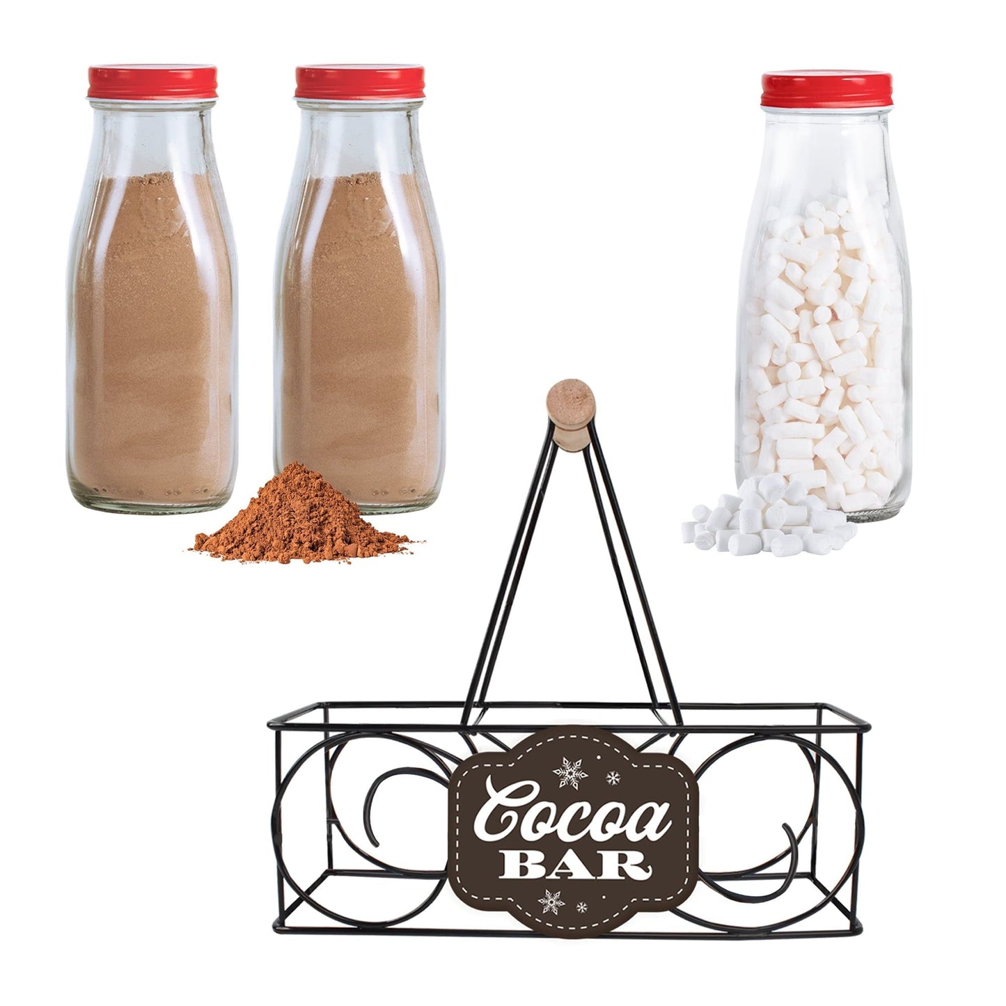 Sweet Shop Cocoa Bar Caddy with Hot Cocoa Mix and Mini Marshmallows