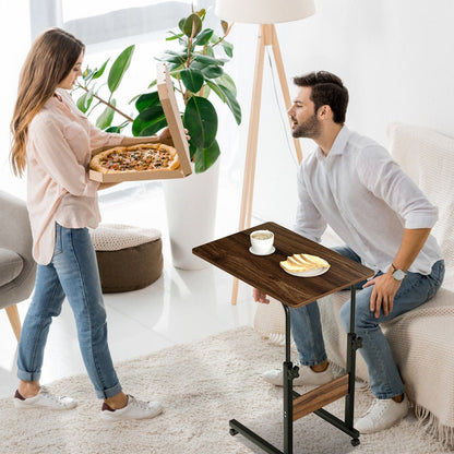 C Side Table 3-Tier Laptop Desk Small Slim Snack Side Table for Couch Bed Sofa for Small Spaces Living Room Bedroom