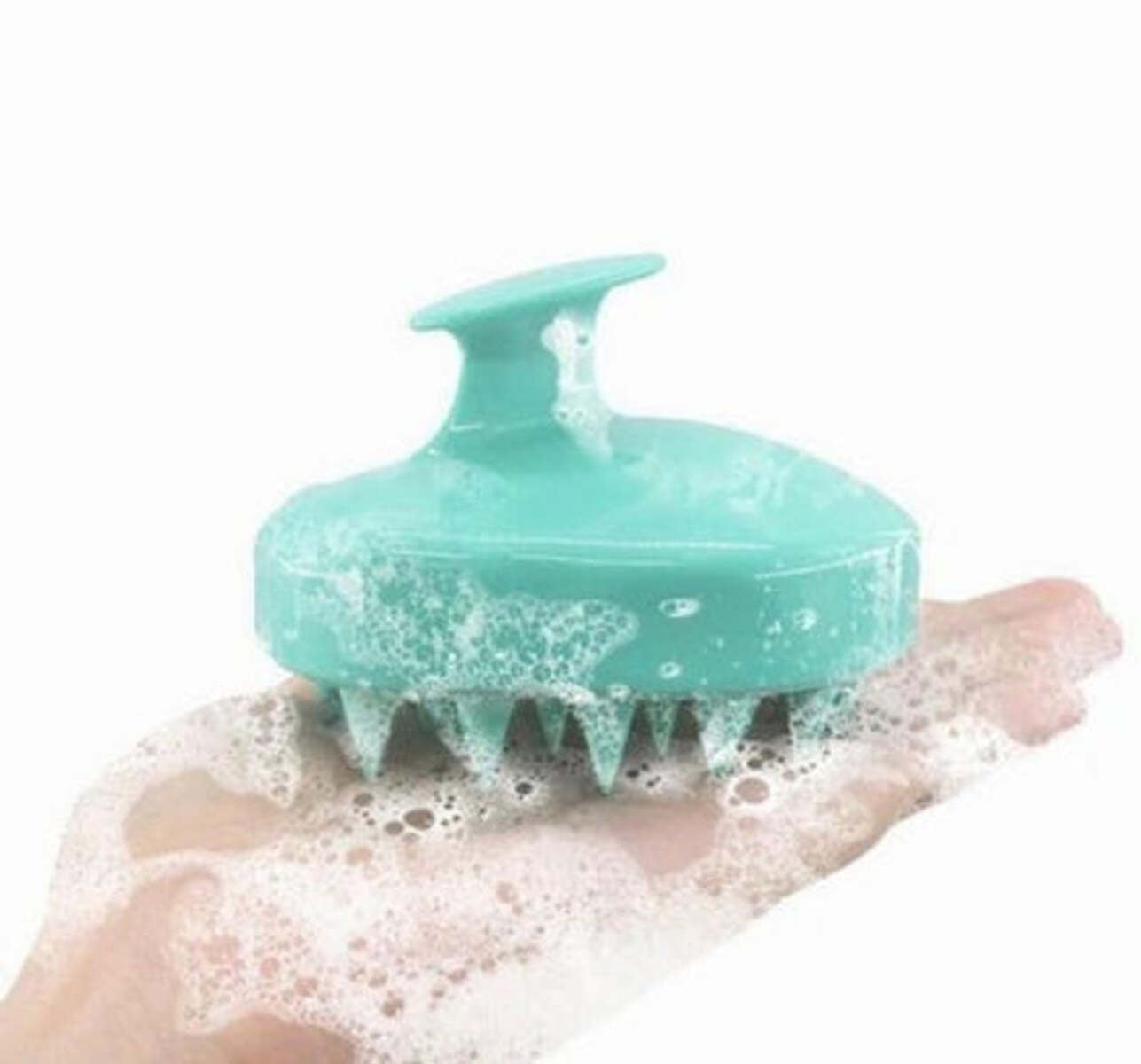 Bath essentials set teal bath scrub brush with spiked bristle head