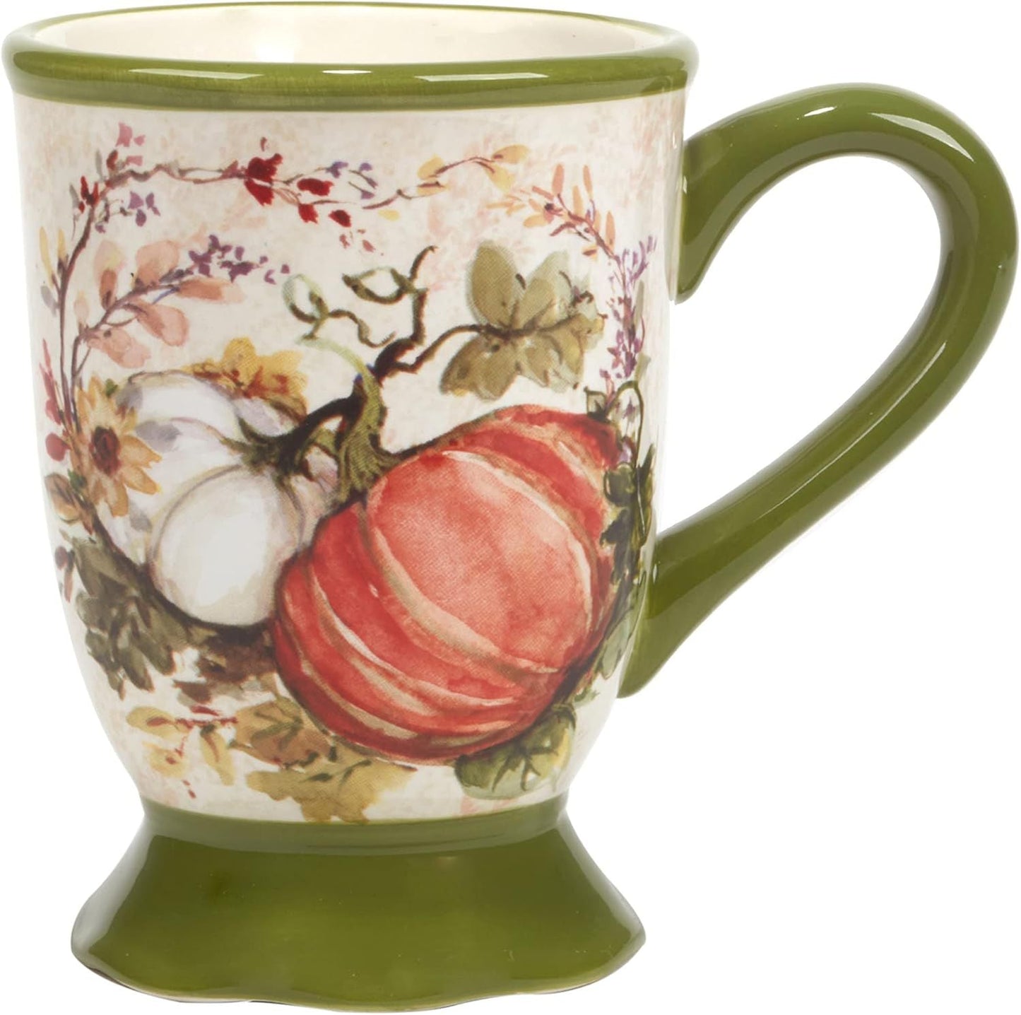 Harvest Morning Set of 4 Ceramic Mugs – Sip coffee, tea, or hot cocoa in cozy autumn style with these beautifully detailed mugs, perfect for crisp mornings and holiday moments 16 oz