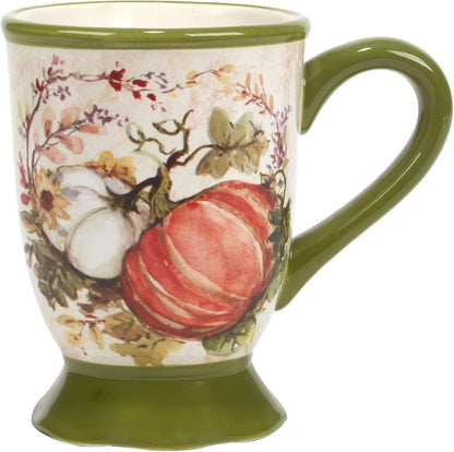 Harvest Morning Set of 4 Ceramic Mugs – Sip coffee, tea, or hot cocoa in cozy autumn style with these beautifully detailed mugs, perfect for crisp mornings and holiday moments 16 oz