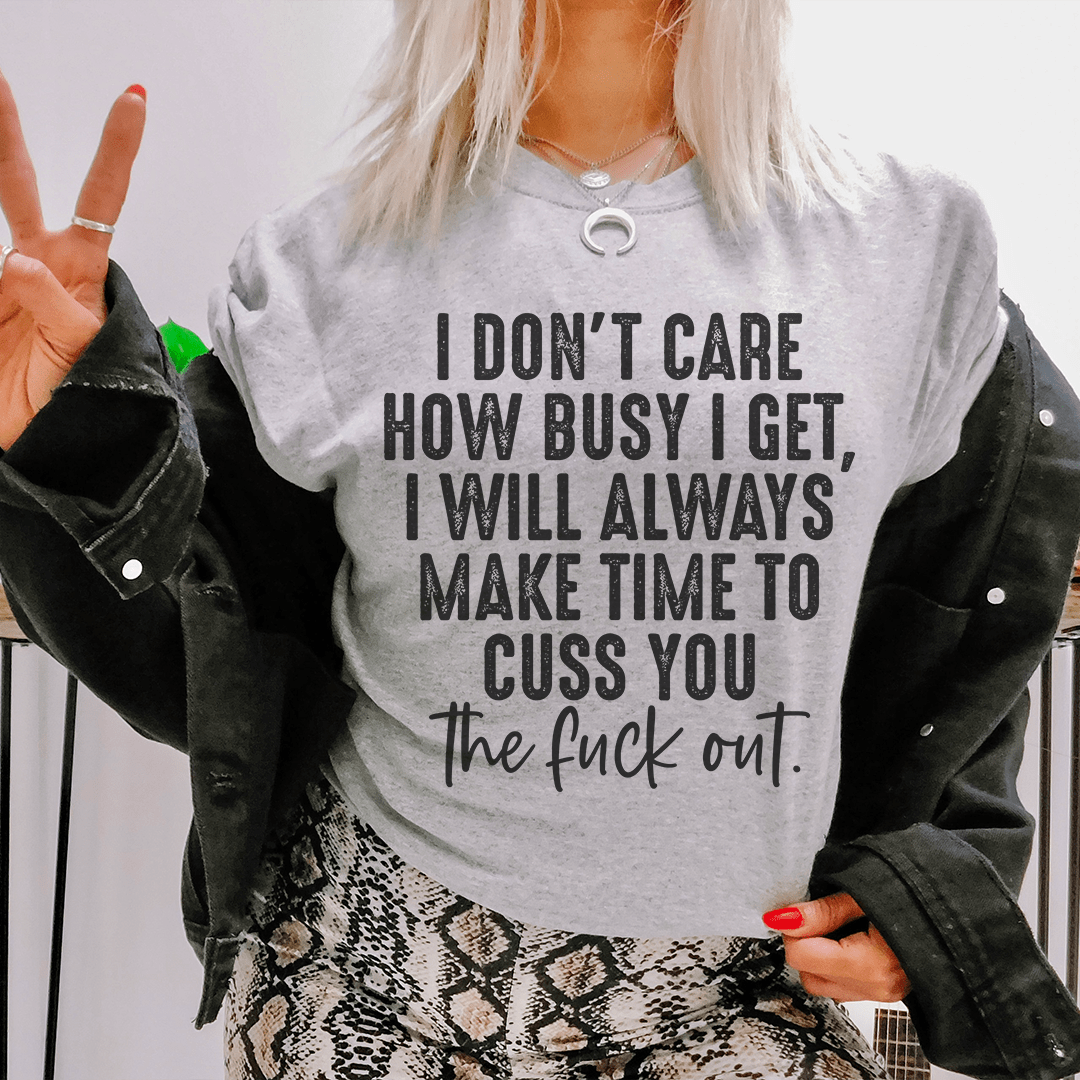 Gray heather T-shirt with front quote graphic