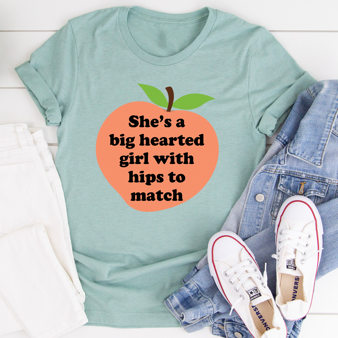 Teal kids T-shirt with heart-shaped graphic and printed slogan, short sleeves