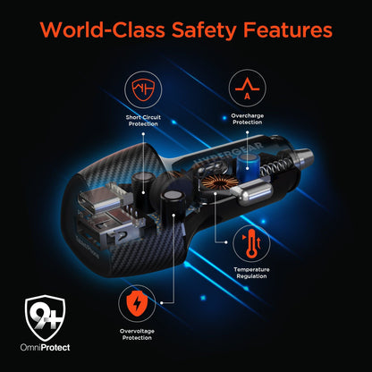 HyperGear SpeedBoost 45W PD Dual Output Car Charger