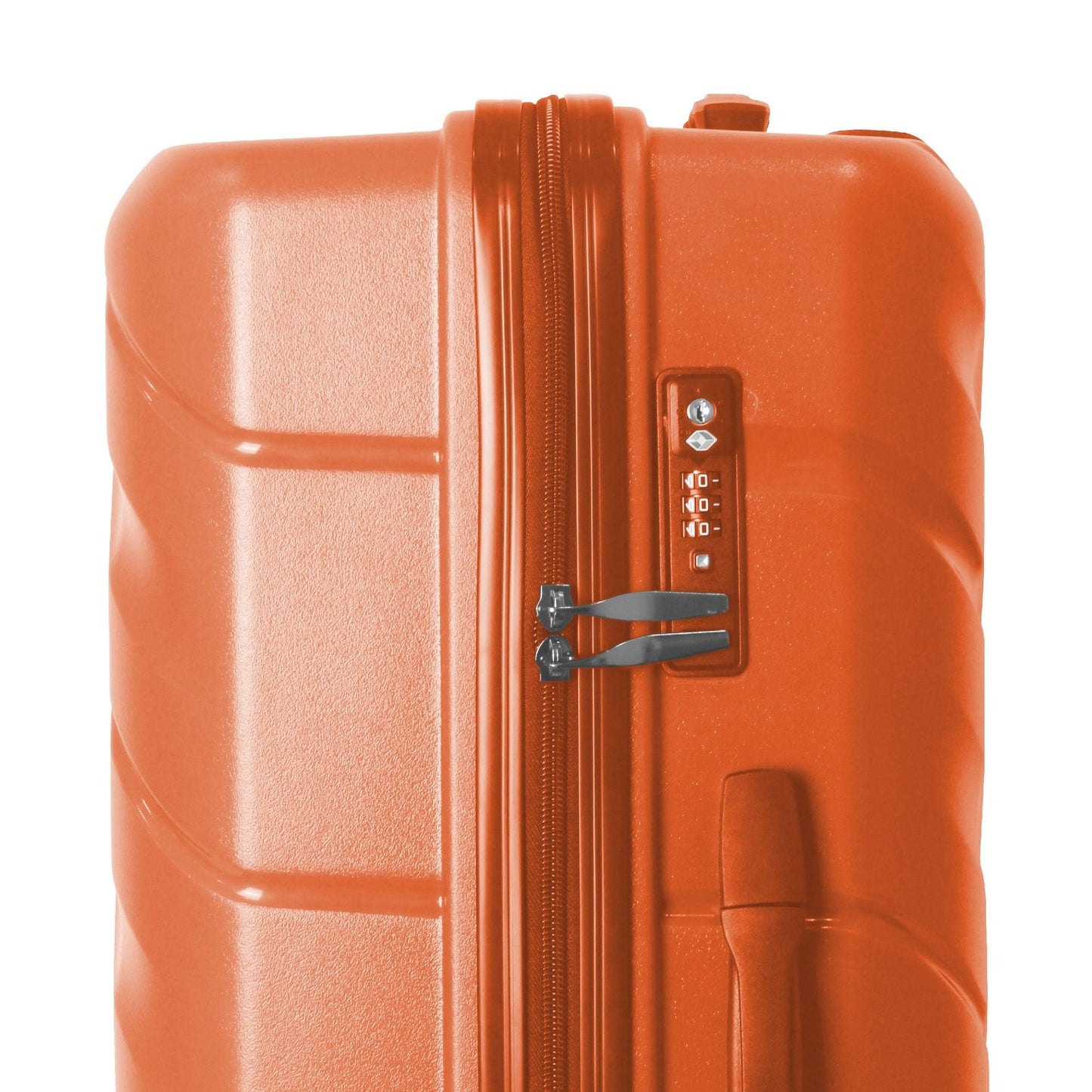 3-Piece Luggage Sets (20", 24", 28"), Suitcase with Wheels, Hardside Suitcase With Four Spinner Wheels and Scratch-Resistant Surface, Orange