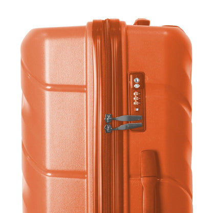 3-Piece Luggage Sets (20", 24", 28"), Suitcase with Wheels, Hardside Suitcase With Four Spinner Wheels and Scratch-Resistant Surface, Orange