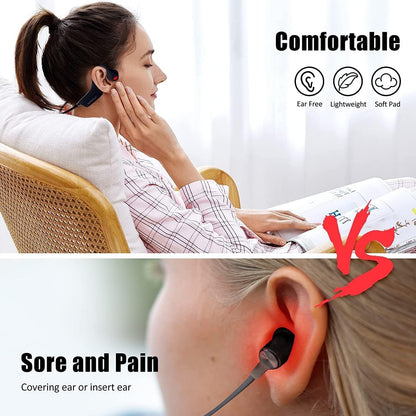 Sport Wireless Bone Conduction Earphones – Open-Ear Safety Design, IPX6 Sweat-proof, 8 Hrs Call