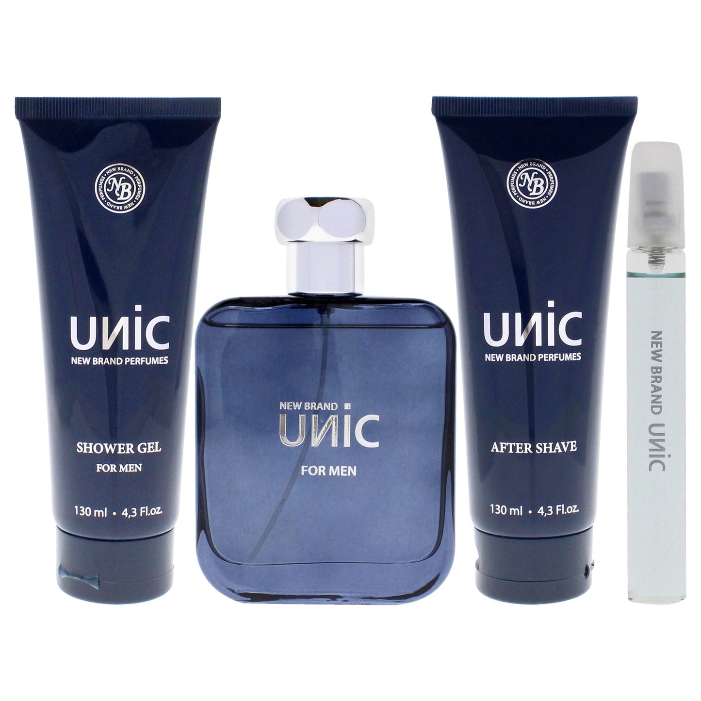 Unic Men's Grooming Essentials Gift Set - 4 Piece Collection with EDT Spray, Shower Gel & After Shave for Perfect Personal Care
