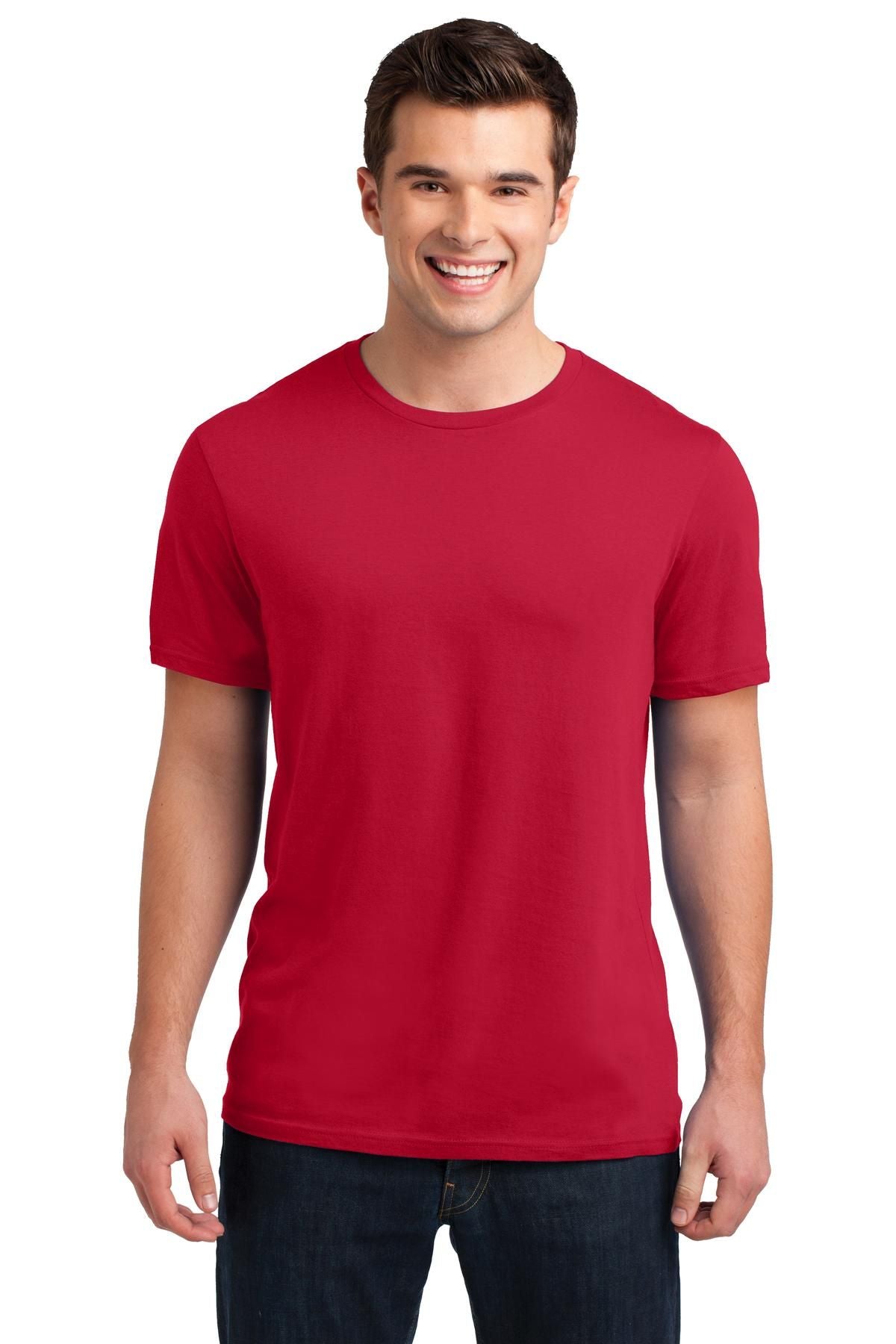 Men's crew-neck soft-wash T-shirt in red