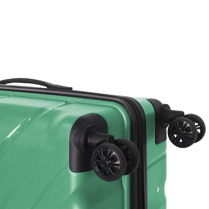 3-Piece Luggage Sets (20", 24", 28"), Suitcase with Wheels, Hardside Suitcase With Four Spinner Wheels and Scratch-Resistant Surface, Green