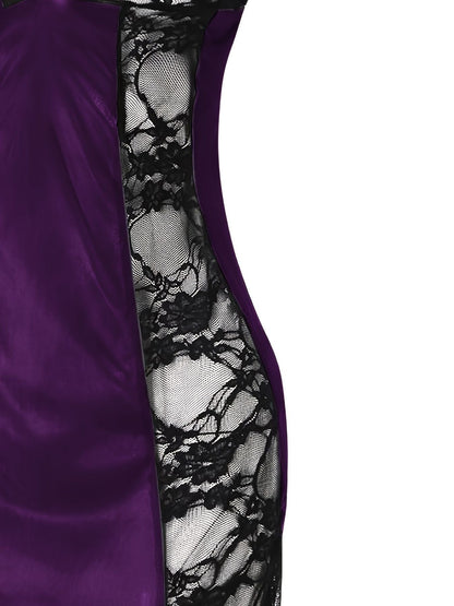 Women Dress Night Lace Pajamas Dress Sexy Sleepwear Backless Vintage Dress