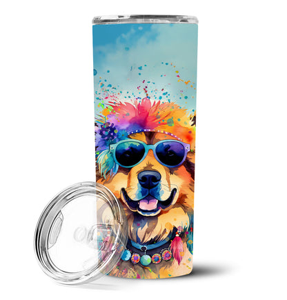 Chow Chow Hippie Dawg Stainless Steel Skinny Tumbler Vacuum Double Walled Reusable Insulated Tumbler Travel Cup for Coffee Cocktails Gift with Lid, 20 oz