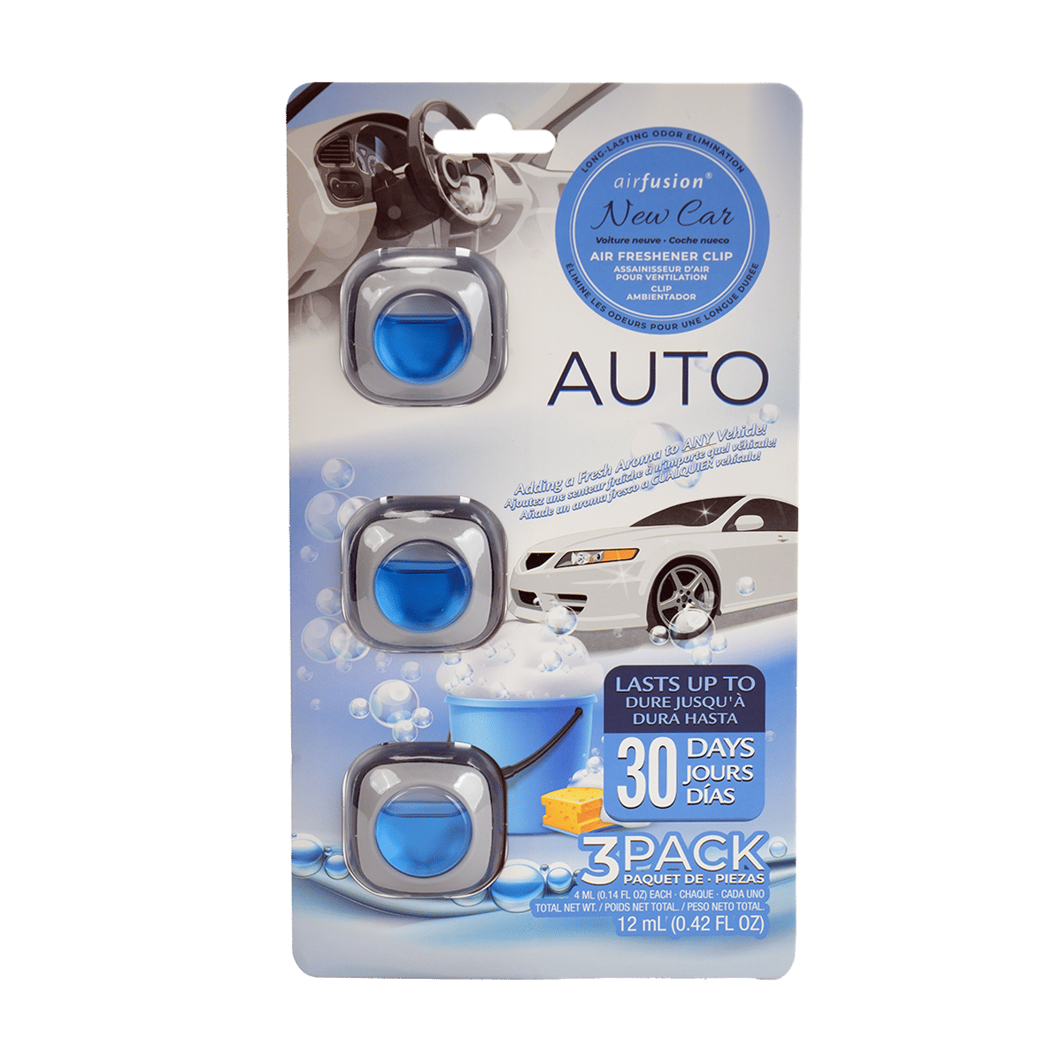 3 Pack Car Air Fresheners - Long Lasting Vent Clips For Men & Women, 3 Pack Up To 90 Days Fits All Car Refresher Odor Eliminator, New Car Scent Variety Pack