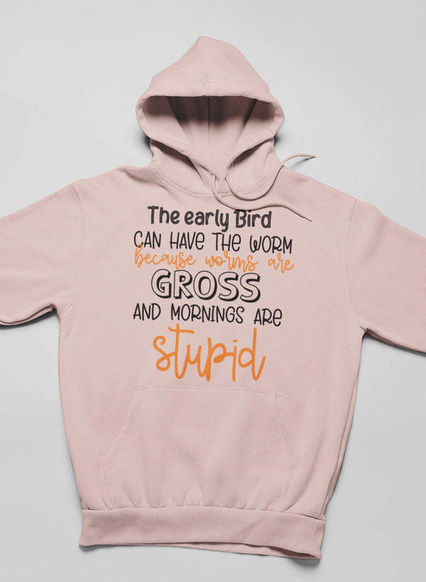 Heather Prism Peach pullover hoodie with large front graphic and kangaroo pocket