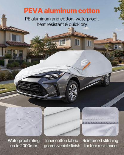 PEVA aluminum cotton car cover with waterproof inner lining