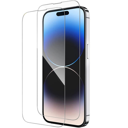 Tempered glass screen protector film, full coverage front screen with alignment guides