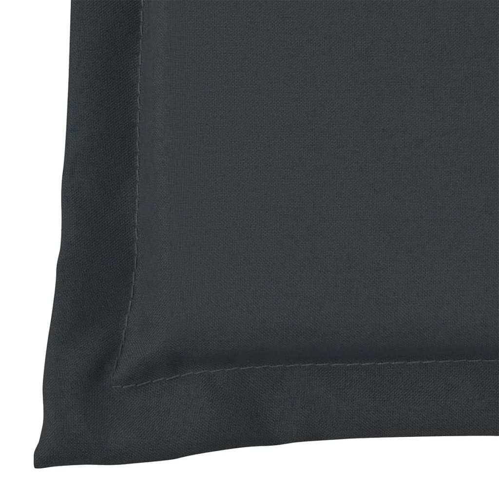 Garden bench cushion in anthracite with reinforced double-stitched edge