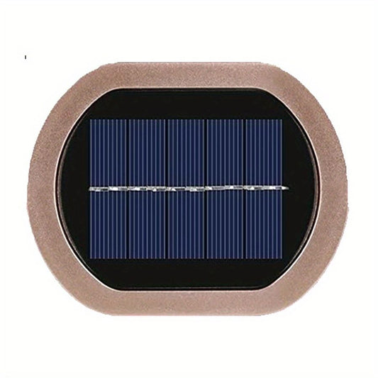 1pc 2 LEDs Solar Wall Light UP And Down Illuminate Outdoor Sunlight Sensor Lamp Waterproof Modern Nordic Style Decor For Home Garden Porch (Warm White & Cold White) (Bronze)