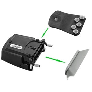 Black laptop fan cooler with detachable power cable and mounting connector