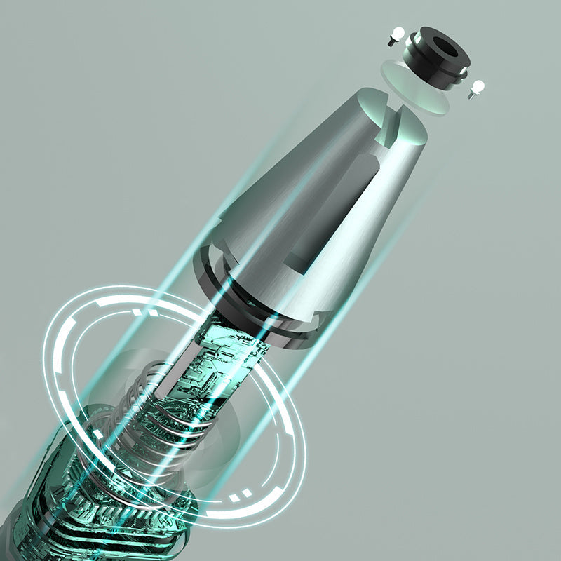 Electric dental plaque remover with attached metal mirror and nozzle head