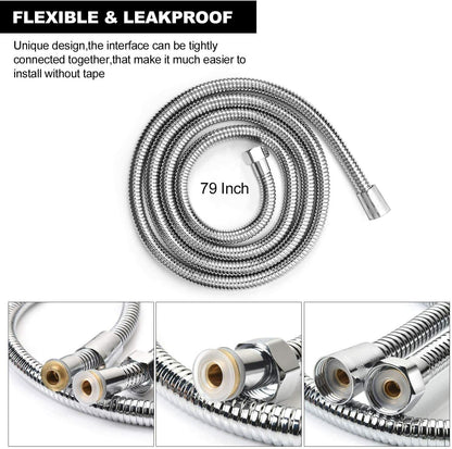 2 m / 3 m / 79" / 118" Shower Water Hose Shower Head Stainless Steel Flexible Replacement Hose