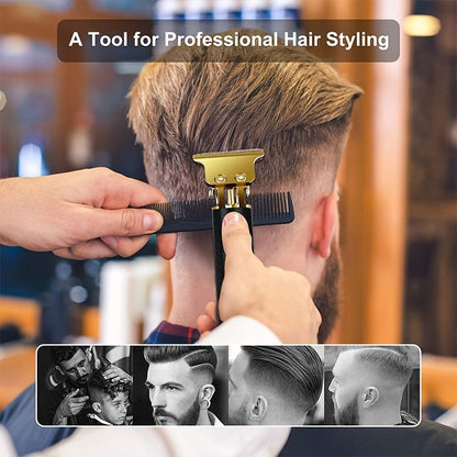Electric Hair Clipper Cordless Hair Trimmer Set For Hair Cutting; Professional Trimmer USB Rechargeable