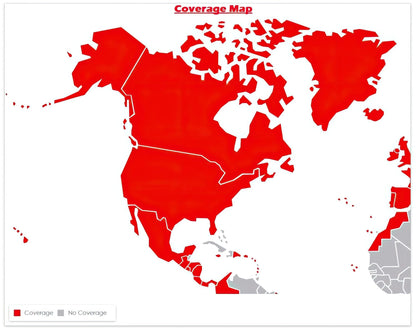 GPS coverage map showing red regions and gray non-coverage areas