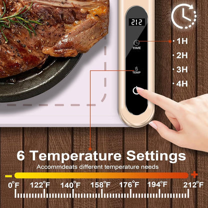 Silicone Electric Roll Up Heating Tray Food Warmers Mat Portable Hot Plates to Keep Food Warm