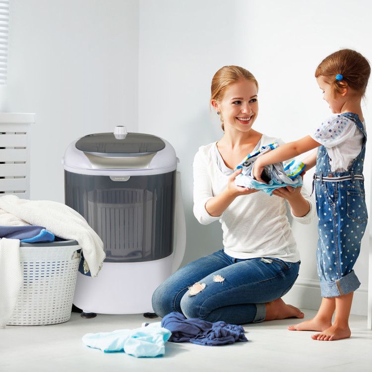 Portable Mini Washing Machine Semi-Automatic Washer and Spinner Combo with Single Tub