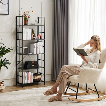 5 Tiers Bookshelf, Classically Modern Book Shelf, Book Rack, Storage Rack Shelves in Living Room/Home/Office