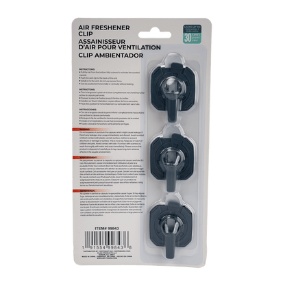 3 Pack Car Air Fresheners - Long Lasting Vent Clips For Men & Women, 3 Pack Up To 90 Days Fits All Car Refresher Odor Eliminator, New Car Scent Variety Pack