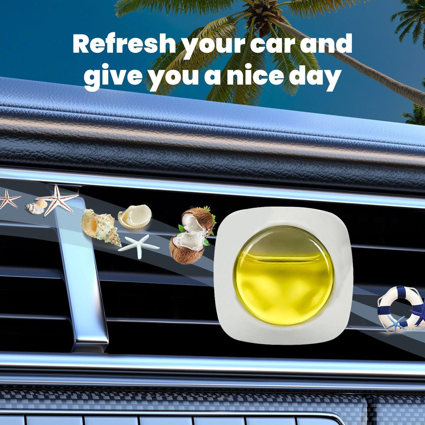3 Pack Car Air Fresheners - Long Lasting Vent Clips For Men & Women, 3 Pack Up To 90 Days Fits All Car Refresher Odor Eliminator, New Car Scent Variety Pack