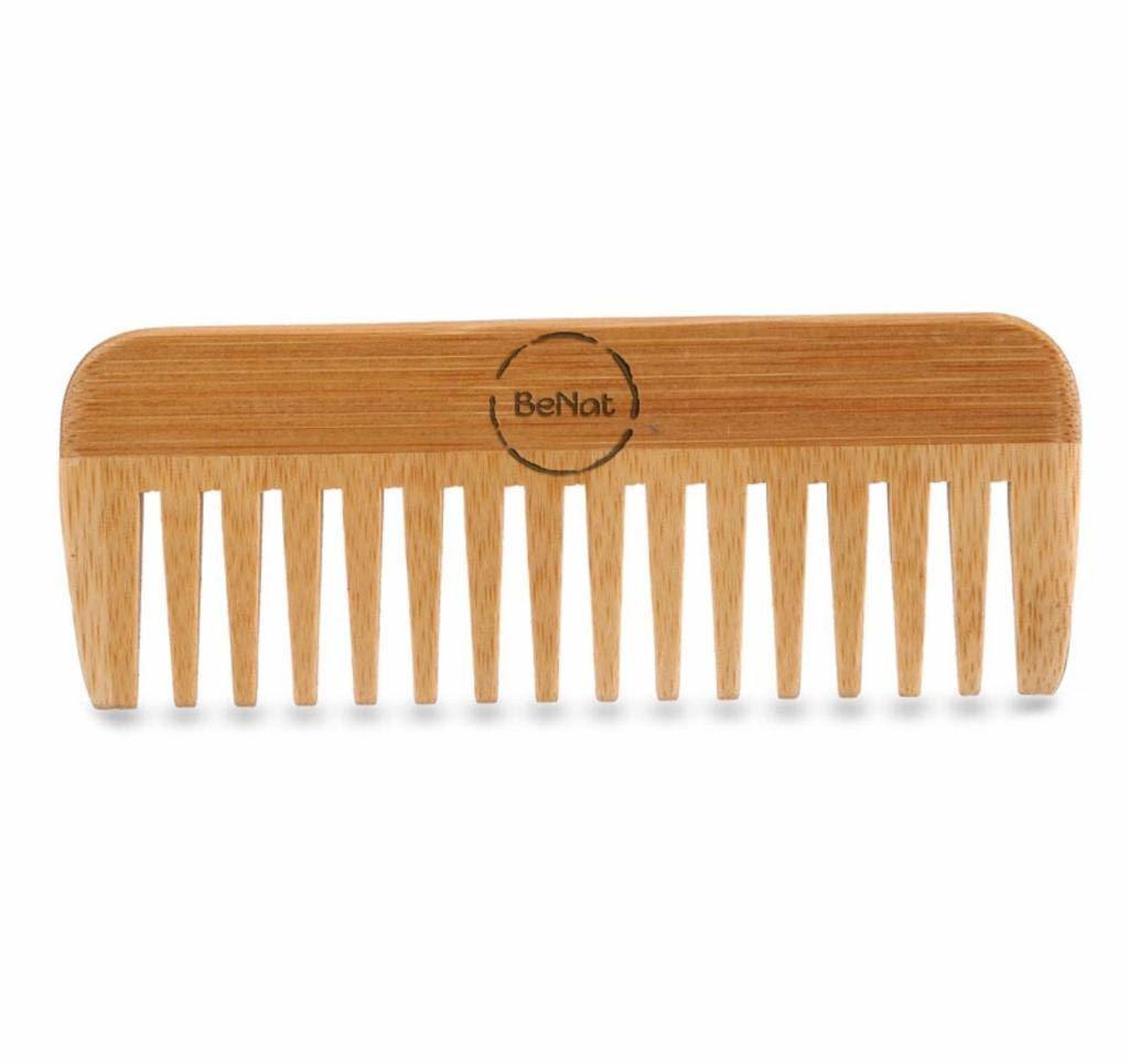 Bamboo bath brush with iBenat logo on wooden handle and bristles