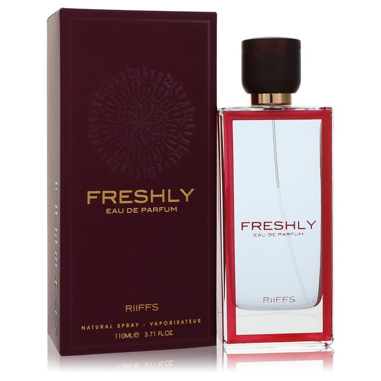 Eau de parfum spray bottle with maroon box, 3.71 oz