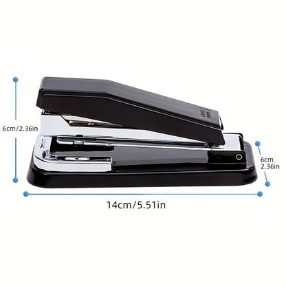 1 Piece 360° Rotatable Stapler, Black Non-slip Desktop Stapler, Can Bind 50 Staples, Bind 25 Sheets Of Paper, For Office, School Booklet Or Book Binding, Paper Binding