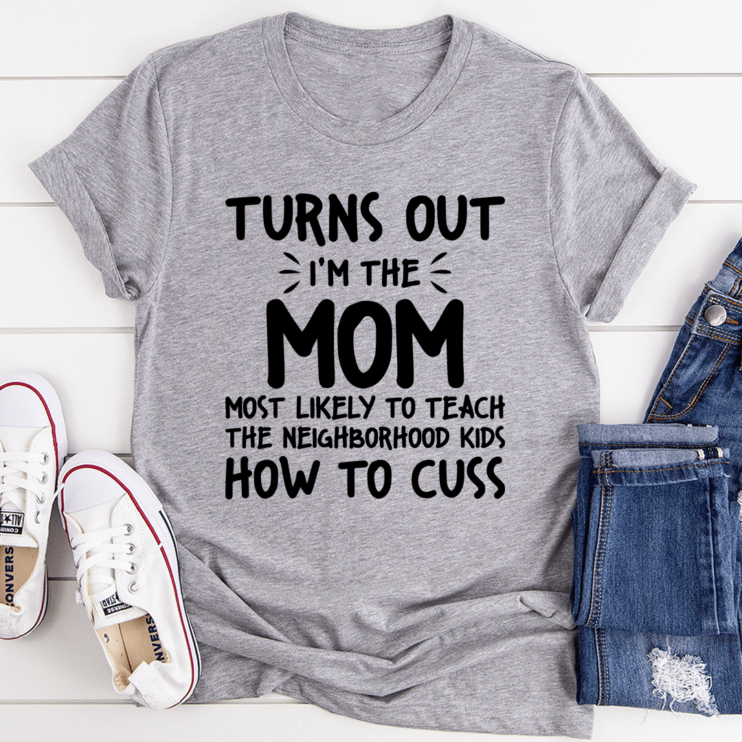 Heather gray T-shirt showing full front slogan text 'HOW TO CUSS'
