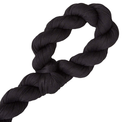 Black braided dog leash with braided loop knot detail and rope texture