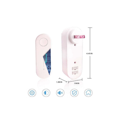White plug-in insect repellent with side outlet holes and LED indicator